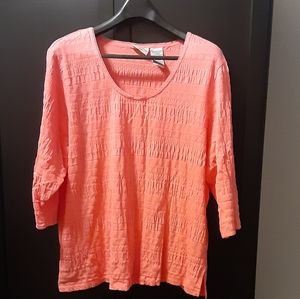 WHITE STAG Women's Peach 3/4 Sleeve Size 3X